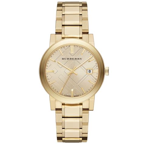 burberry gold charm bracelet watch|Burberry gold watch men.